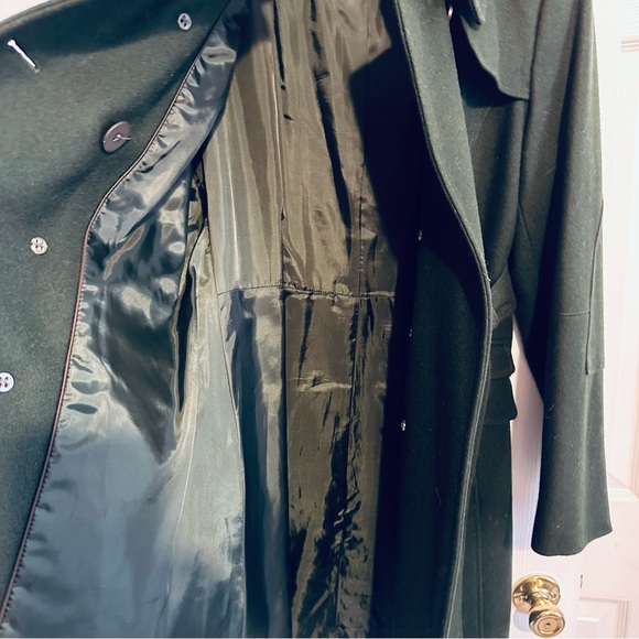 DKNY green wool coat. Size 4 - Picture 7 of 7